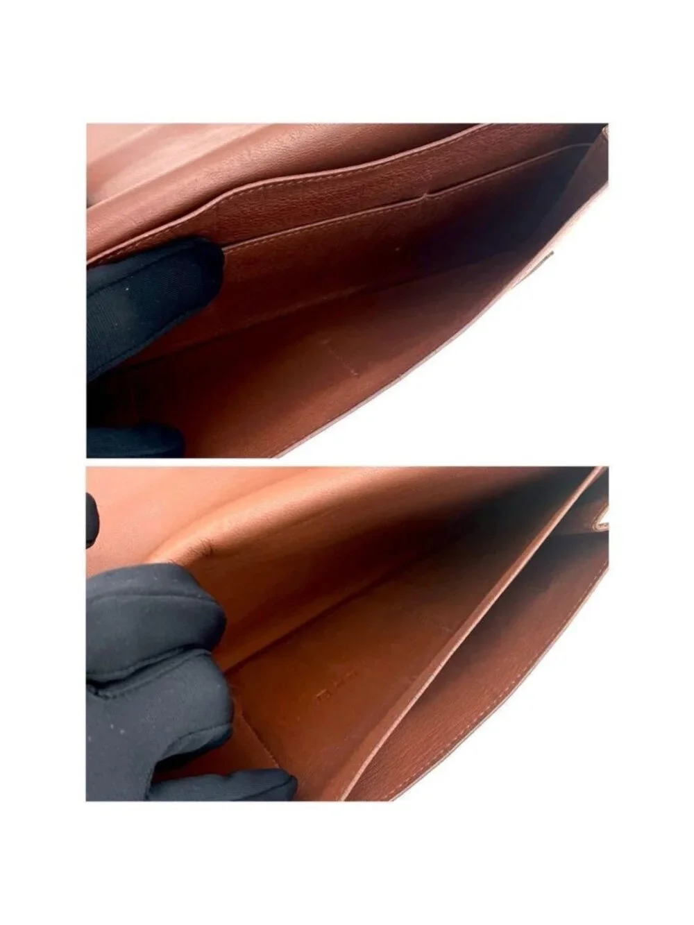 Hermes Dogon GM Togo Wallet Brown Silver Leather